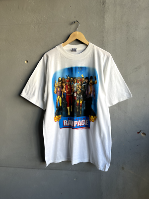 RAMPAGE project®️Tシャツ RARE Vintage 1992 European Rampage WWE WWF Mens T-shirt Size