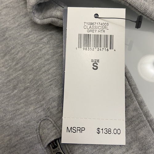 Polo Ralph Lauren Full Zip Bomber Sweater Track Jacket Mens Small Gray $138 NWT - Picture 3 of 10