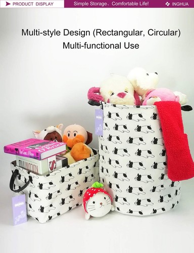 Rectangular Storage Basket Fabric Organizer Bin For Toysbooksclothesgiftspets Fo - Picture 7 of 7