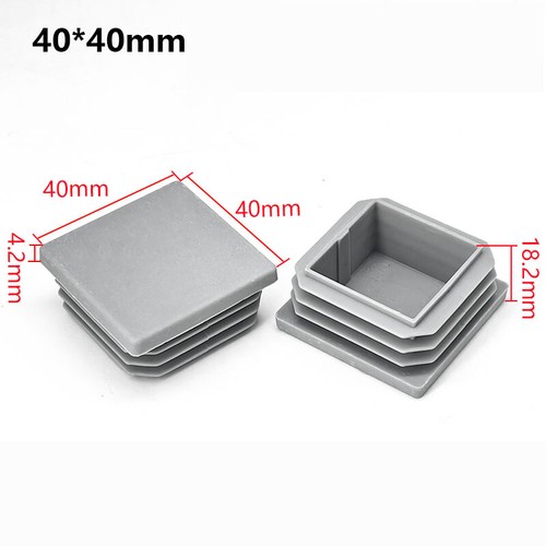 25*25mm/ 40*40mm Vierkant Rohrstopfen Rohrstopfen Blind Endkappen Stellfüße Pads - Picture 12 of 16