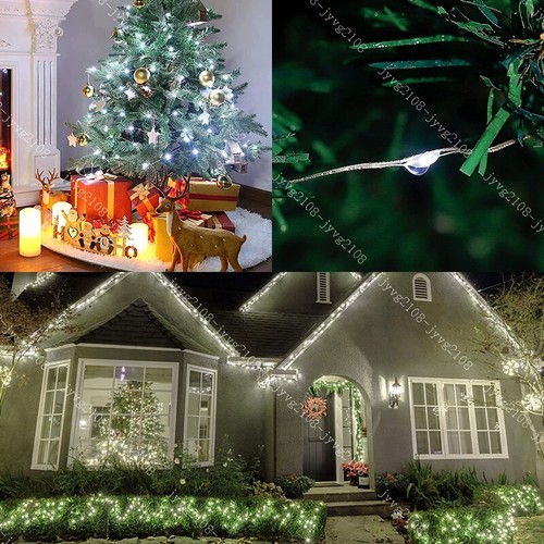 Solar LED String Light Christmas Fence Decor Romance Fairy Lights Cool/Warm/RGB - Picture 11 of 15