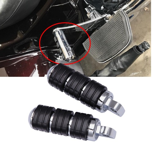 10mm Chrome Motorcycle Foot Pegs Rest For Harley Touring Sportster Softail Dyna - Picture 6 of 6