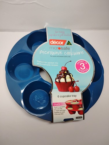2 PACK! ๐ง๐ง๐งDECOR MICRO SAFE cupcake tray Blue ๐ - Picture 2 of 5