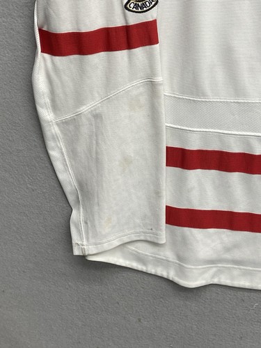 Y2K Nike Team Canada IIHF White Hockey Jersey Men's Size Medium M - Picture 10 of 13