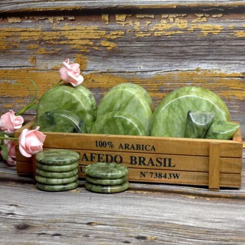 Jadeglasur Hot Stone Massageset Massagegerät Gesundheitsversorgung für Wirbelsäule mit Heiztasche - Bild 15 von 20