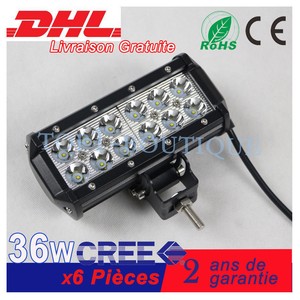 Bar Led Light Phare Détails Voiture Jour Travail 6x36w Sur Ute Lampe À Cre Feux Barre De Rj345AL
