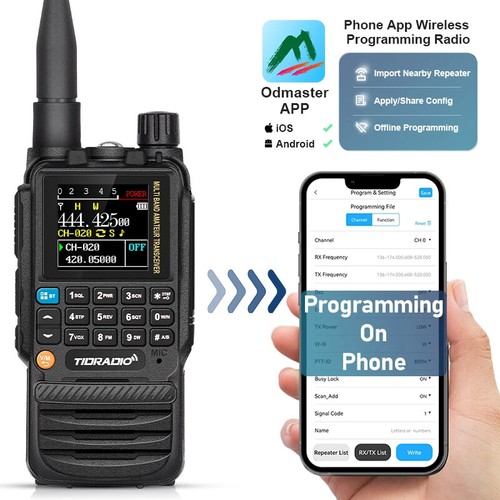 Long Range Walkie Talkie Air Band Tow Way Radio Telefon APP Programowanie bezprzewodowe - Zdjęcie 2 z 22