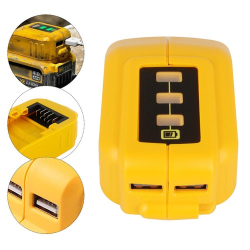 12V-18V USB Charger Power Source li-Ion Battery Adapter for DEWALT DCB090 w/LED - Picture 11 of 11