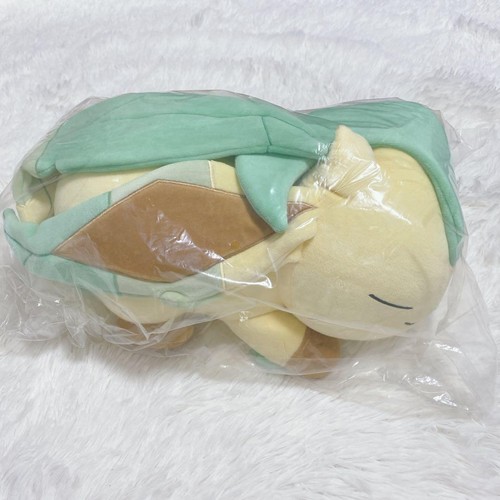 Leafia Pokemon Center Original Plush doll Toy Sleeping Big stuffed Leafeon Japan - Picture 1 of 10