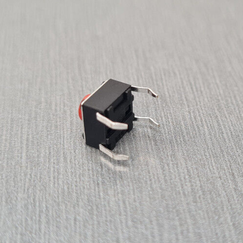 10Pcs 6x6x5mm Red SPST Momentary PCB Mount Tactile Switch 4 Pin - Picture 5 of 6