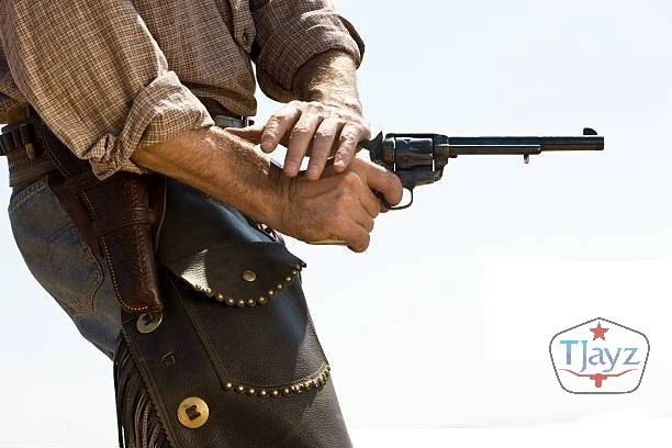 AMERICAN TJAYZ QUALITY Leather 22 western holster Heritage Rough Rider Gun belt - Image 3 of 4