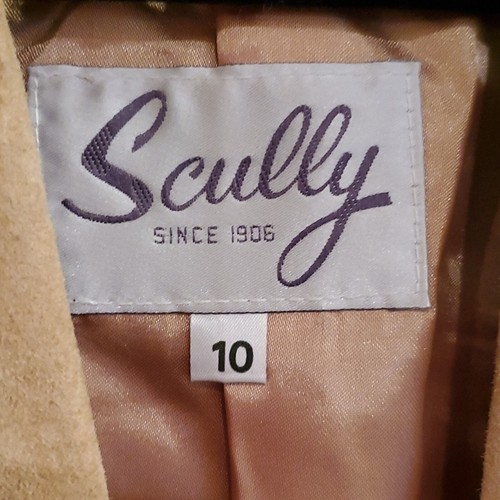 Vtg Scully Women's Suede Jacket Size 10 Ebellished Western Two Tone Button Front - Picture 8 of 16