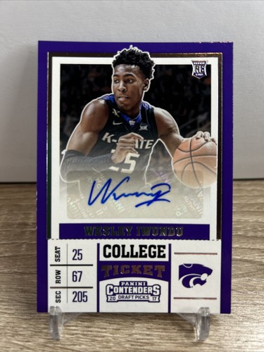 2017-18 Panini Contenders Draft Picks College Ticket Auto #91 Wesley Iwundu RC - Bild 1 von 2