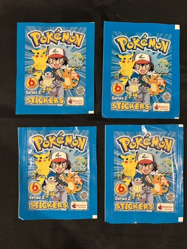 2000 Merlin Pokemon Series 2 Vintage Sealed Sticker Packs - Lot 20x - Bild 2 von 3