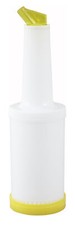 2qt Liquor/Juice Pour Bottle, Yellow Spout & Lid (12 Each)