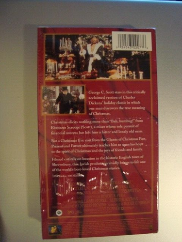 A Christmas Carol VHS VCR Tape 1984 George C. Scott Ebenezer Scrooge New Sealed - Foto 2 di 2