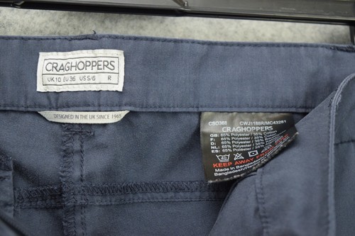 Women's Craghoppers Blue Trousers Size UK 10 - Picture 7 of 11