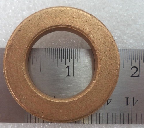1" ID x 1-5/8" OD x 1/4" THICK OIL-IMPREGNATED BRONZE WASHER, SAE 841, P/N 16034 - Picture 3 of 5