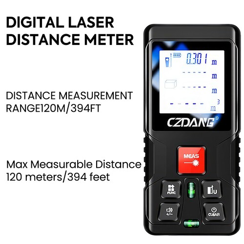 Profi Laser Entfernungsmesser 120 m LCD-Display Distanzmesser Abstandsmesser DE - Bild 3 von 15