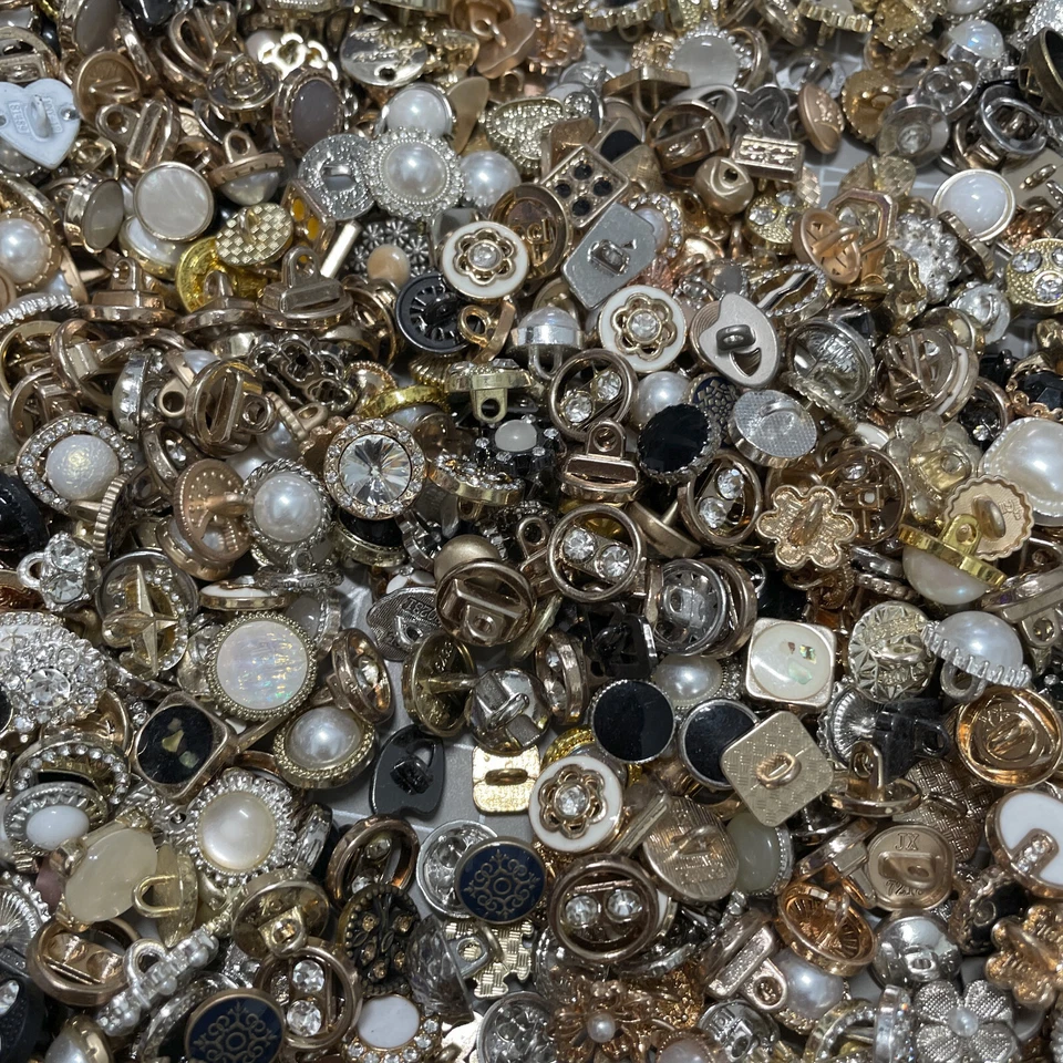 Vintage Metal Composite Buttons 50x for Jewelry Making or Sewing Read Descripton - Image 2 of 4