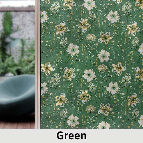 Romantic Flower Window Privacy Film Stained Frosted Static Cling Glass Sticker - Picture 27 of 27