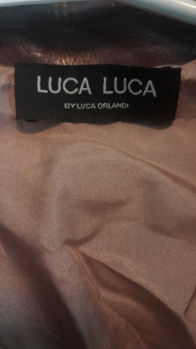 Luca Luca Vera Pelle Leather Jacket By Luca Orlandi Sz 14 - Picture 5 of 7