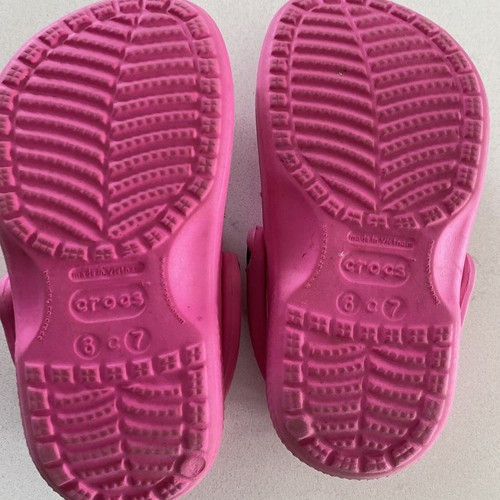 Crocs Pink Thong Slingback Flip Flops Sandals Toddler Size 6/7 - Only Tried On - Picture 3 of 3
