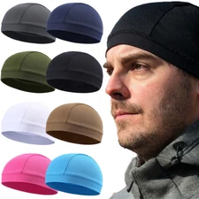 Skull Cap Helmet Liner for Men Motorcycle Hard Hat Liners Cycling Football Head