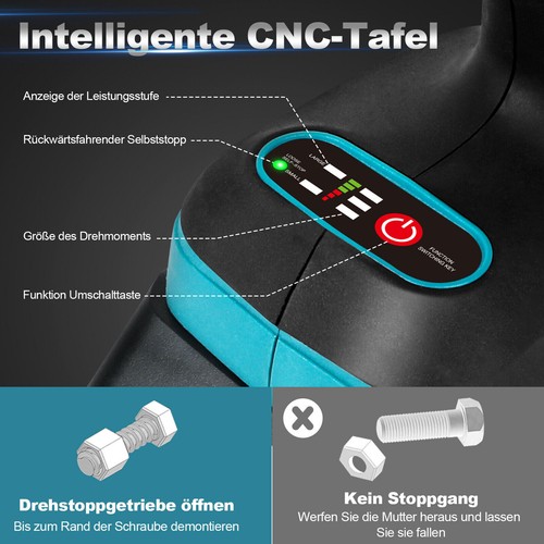 Llave de Impacto Eléctrica Inalámbrica 650Nm 21V Pistola 1/2"" Destornillador de Alta Potencia para Makita - Imagen 18 de 63