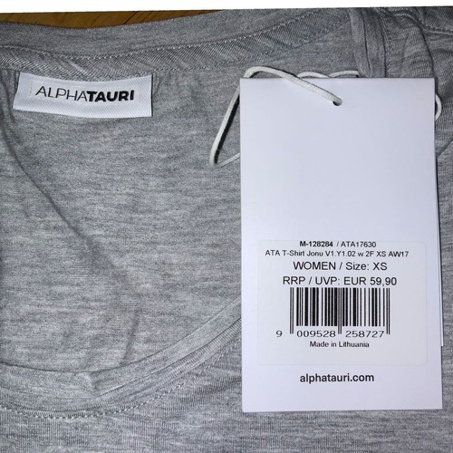 2 Alpha Tauri Designer T-Shirt Set Gray Blue Casual Sport Fashion Athletic Wear - Picture 6 of 13