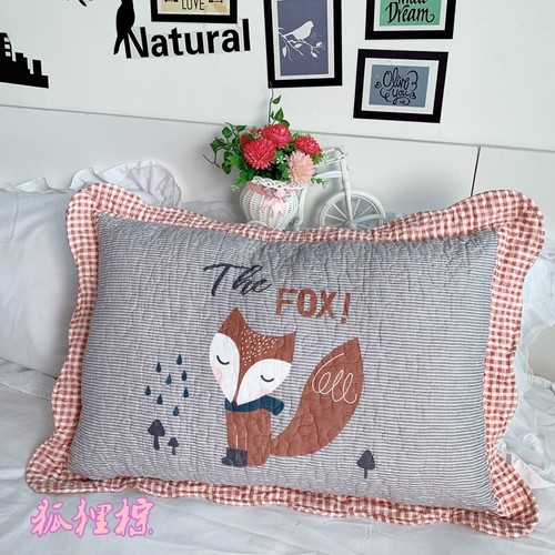 Shabby Quilted Cotton Cushion Cover Pillow Case Sham Patchwork Bed 40X60cm Retro - Picture 23 of 54