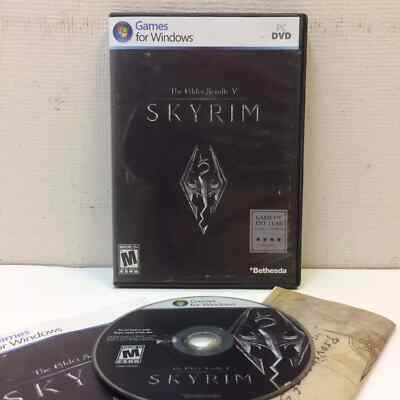 Elder Scrolls V: Skyrim (PC, 2011) COMPLETE w/ Map   GUC    FREE S/H 