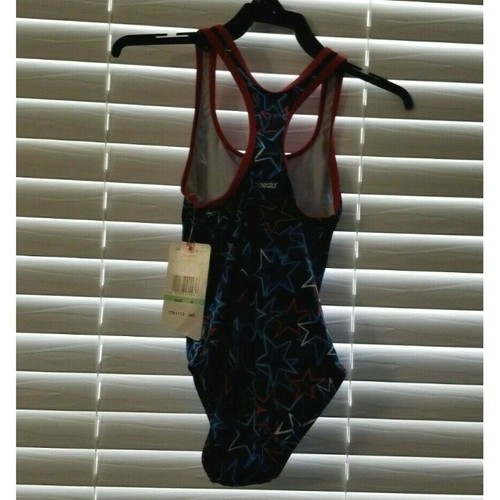 Speedo Girl's Size 8 Bathing Suit, Red, White, & Blue Stars USA New w/ Tags NWT - Picture 5 of 5