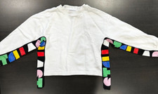 Stella McCartney Girls White Organic Cotton Sweater Size 8Y EUC