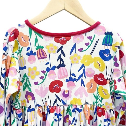 Hanna Andersson Play, Day-dress Floral Long Sleeve Girl’s Size 10 Bright Soft - Picture 6 of 11