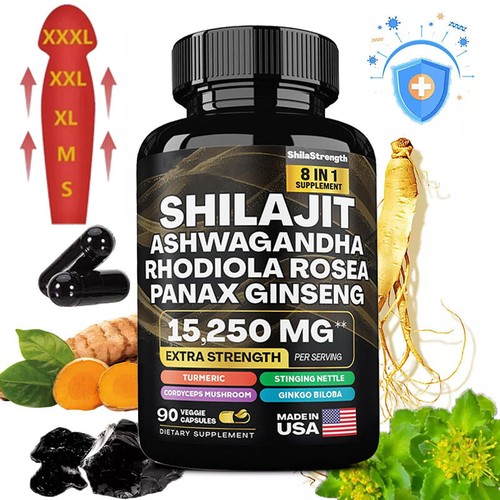 Shilajit 9000MG, Ashwagandha 2000MG 120 Kapseln, Rhodiola Rosea 1000MG - Bild 2 von 16