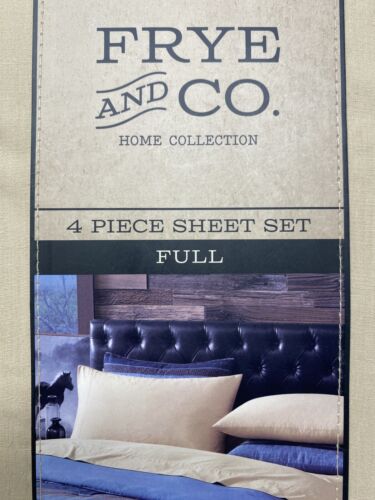 Frye and Co. Home Collection 4 Piece Irish Cream Full Sheet Set Tan Beige - Picture 2 of 7