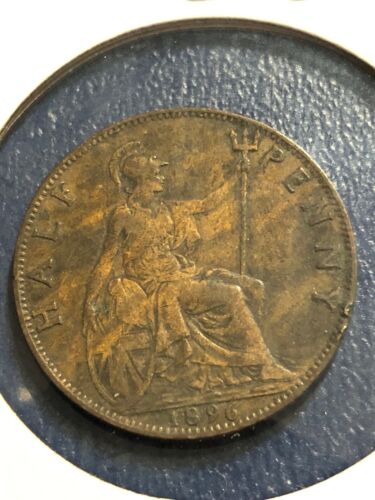 UK GREAT BRITAIN 1896 Half Penny - Picture 2 of 2