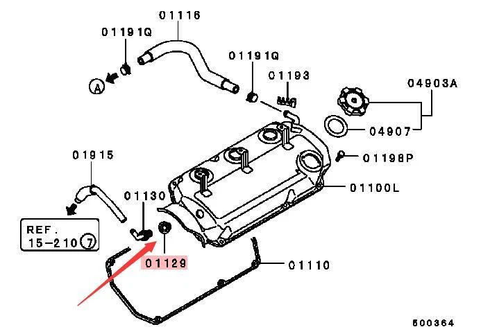 10pcs PCV Valve Gasket Fit for Mitsubishi DIAMANTE ECLIPSE GALANT MONTERO MIRAGE - Image 2 of 2