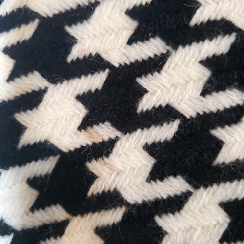Last Kiss Black White Houndstooth Button Up Pea Coat Size S - Picture 5 of 13
