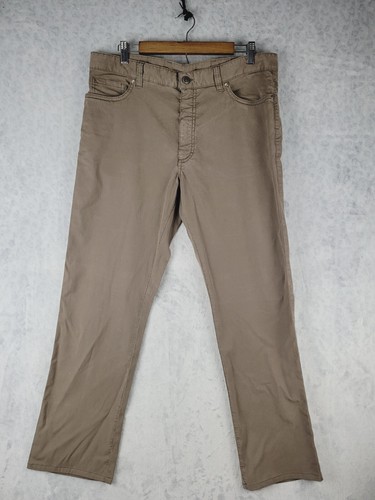Ermenegildo Zegna Pants Men Size 36 (35x30) Brown Straight Leg chino Casual