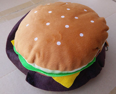 Burger CD DVD Storage Wallet Folder Hamburger Cheeseburger Plushie