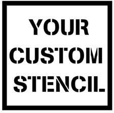 Custom Stencil Letters Numbers Logo Personalized (Adhesive Vinyl - ONE TIME USE)
