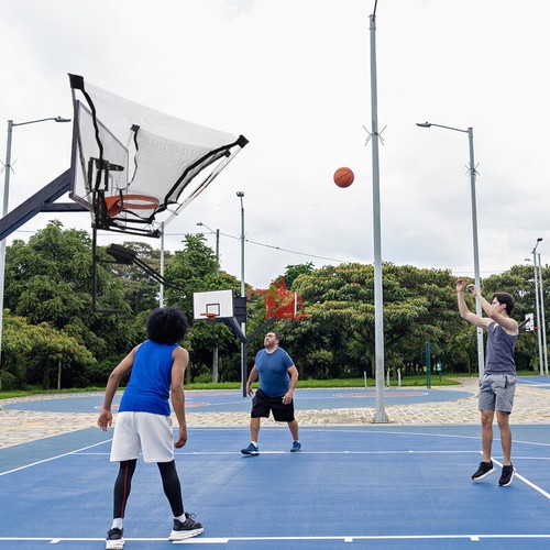 Basketball Schuss Trainer tragbares Rebounder Netz mit leichtem Rücknahmesystem - Bild 14 von 14