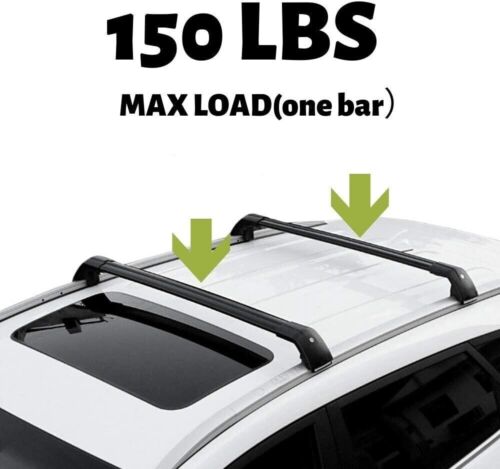 2Pcs Lockable roof crossbars cross bar Rack fits for Jeep Cherokee 2014-2023 - Picture 10 of 16