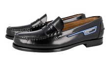 PRADA PENNY LOAFER DRESS SHOES 2DG101 BLACK LEATHER NEW US 10.5 EU 43,5