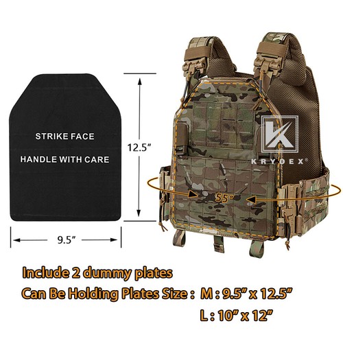 KRYDEX Taktischer Plattenträger Laser Cut MOLLE Schnellspanner Schulter/Cummerbund - Bild 15 von 26