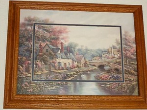 Carl-Valente-Valley-River-Beck-Print-Double-Matted-Wood-Oak-Frame-Glass-19-034