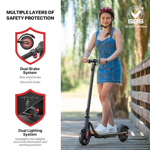 2025 ADULT ELECTRIC SCOOTER LONG RANGE FOLDABLE 5.2AH 25KM/H E-SCOOTER COMMUTER - Picture 12 of 12