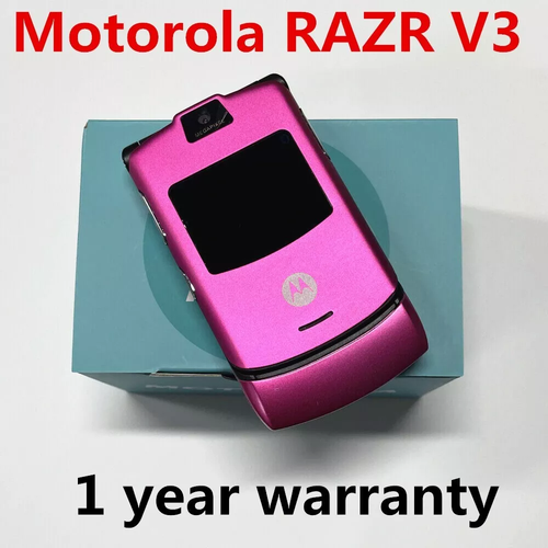 Motorola RAZR V3 Unlocked Flip GSM 850 /900 /1800 /1900 Bluetooth Mobile Phone - 第 1/23 張圖片